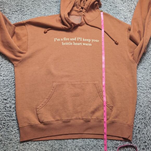 Taylor Swift Sweatshirt Adult Medium Brown Folklore Album Hoodie Pullover Fleece - Picture 4 of 6